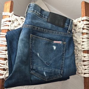 Hudson Byron five pocket straight leg jeans